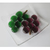 Fused Glass Grapes Trinket Dish