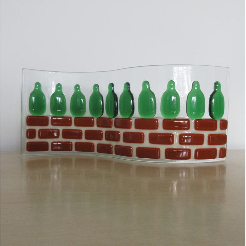 Ten Green Bottles freestanding wave art