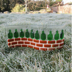 Ten Green Bottles freestanding wave art