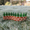 Ten Green Bottles freestanding wave art