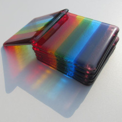 Set of 6 Chunky Rainbow Coasters