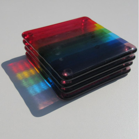 Set of 4 Chunky Rainbow Coasters