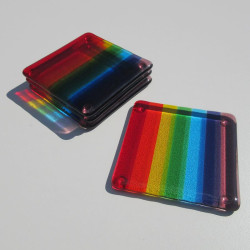 Set of 4 Chunky Rainbow Coasters