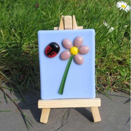 Ladybird and Flower on Mini Easel