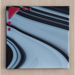 Black and White Swirl Coaster