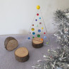 Christmas Tree Ornament in Log Base