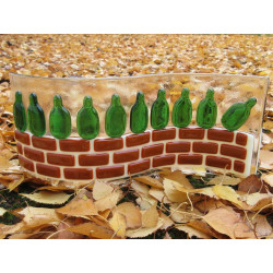 Ten Green Bottles freestanding wave art
