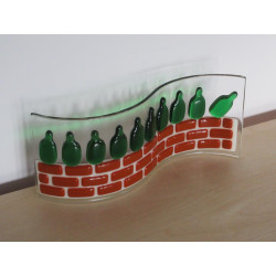 Ten Green Bottles freestanding wave art