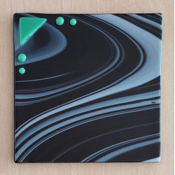 Black and White Swirl Coaster